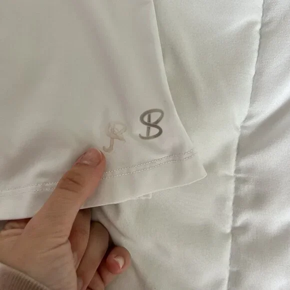 Sofibella UPF 50 Long Sleeve White Pullover 1/4 Zip Tennis Golf Womens Medium M - Picture 2 of 8